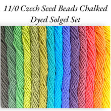 Load image into Gallery viewer, 11/0 Full Hanks - Chalked Dyed Solgel Set - 14 Hanks